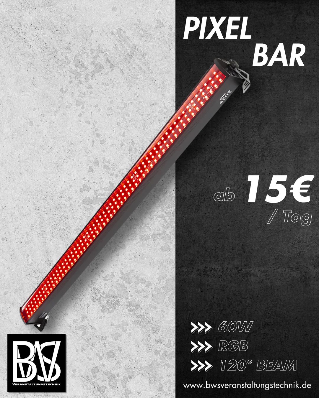 Purelight Pixelbar - LED-Lichtleiste mit individuell ansteuerbaren Pixeln
